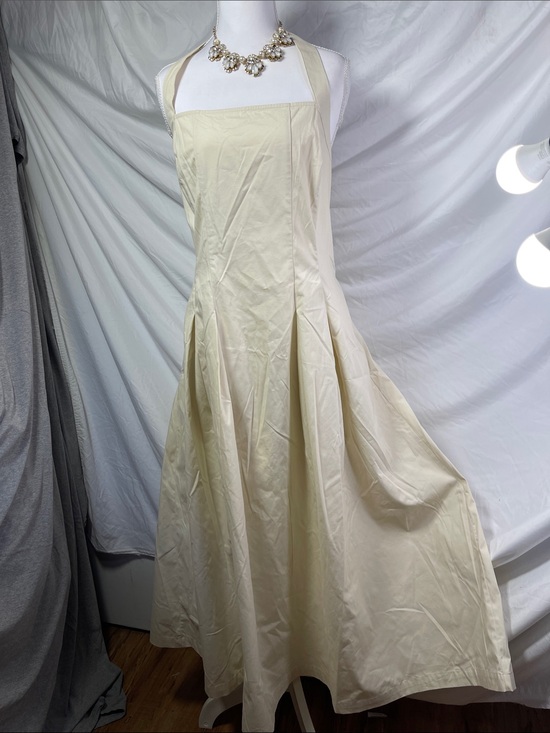 a new day Dresses & Skirts - Elegant Cream Halter Midi Dress